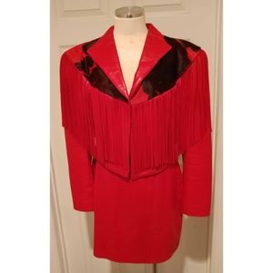 Vintage Continental Leather Bolero Jacket